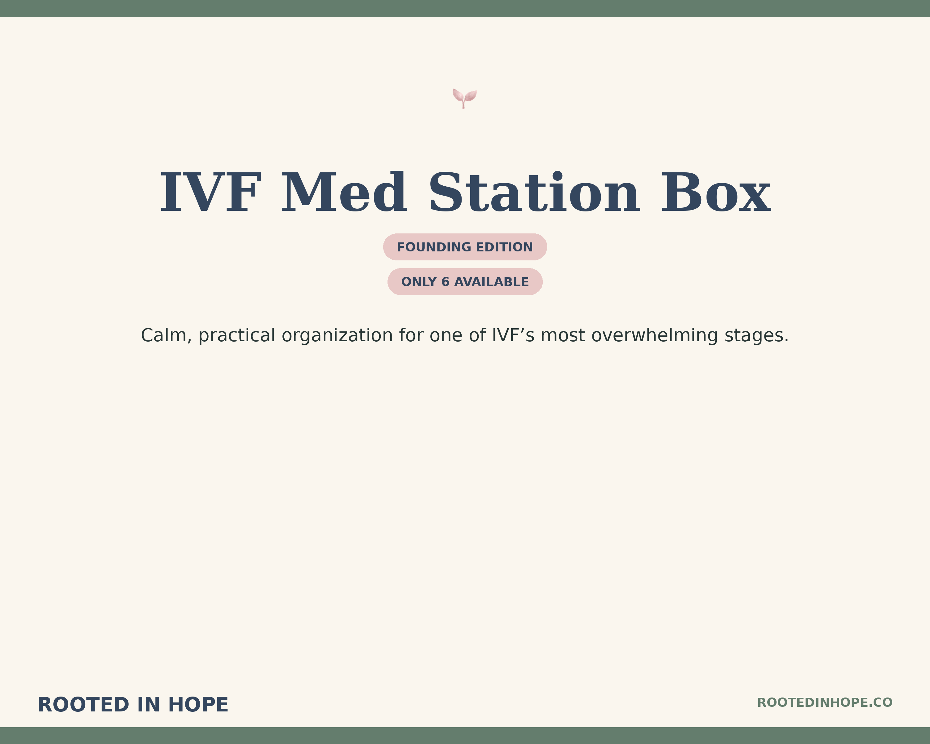 IVF Med Station Box Founding Edition, only six available